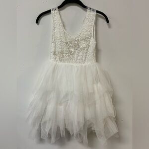 White lace mini dress